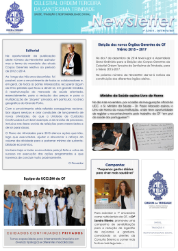 Consulte a Newsletter da Ordem da Trindade nº 5/2014