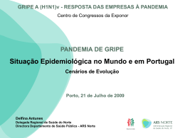 Situação Epidemiológica no Mundo e em Portugal