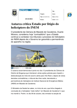 `Autarca critica Estado por litígio do helicóptero do INEM`