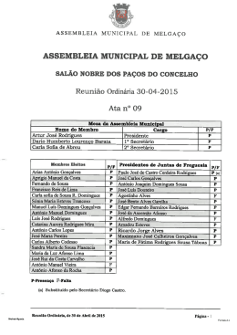 Acta n.&ordm;09, de 30/04 - C&acirc;mara Municipal de Melga&ccedil;o
