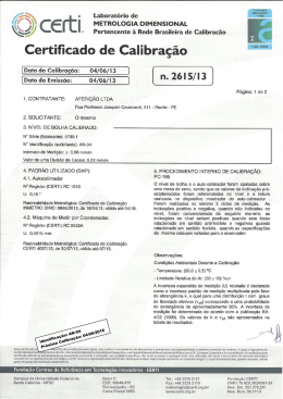 2615/13 - Aferi&ccedil;&atilde;o