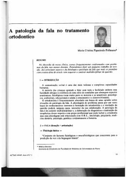 A patologia da fala no tratamento ortodontico