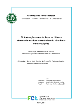 Sintoniza&ccedil;&atilde;o de controladores difusos atrav&eacute;s de t&eacute;cnicas de