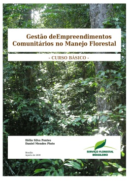 Gest&atilde;o deEmpreendimentos Comunit&aacute;rios no Manejo Florestal
