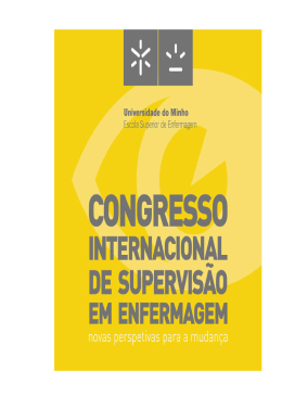 Congresso Internacional de Supervis&atilde;o em Enfermagem: novas