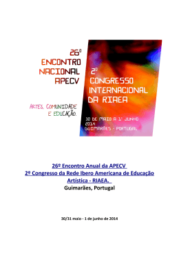 26&ordm; Encontro Anual da APECV 2&ordm; Congresso da Rede Ibero