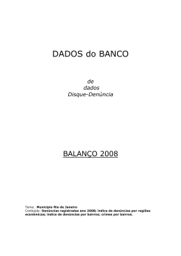 Balan&ccedil;o da cidade do Rio de Janeiro