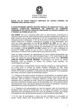 Edital da 36 &ordf; Hasta P&uacute;blica