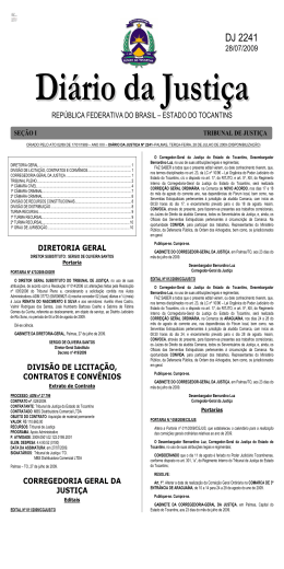 DJ 2241 - Tribunal de Justi&ccedil;a do Estado do Tocantins