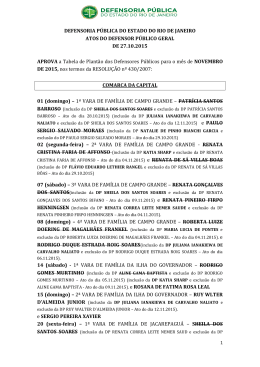 DEFENSORIA P&Uacute;BLICA DO ESTADO DO RIO DE JANEIRO ATOS