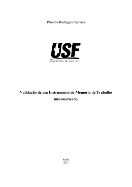 Priscilla Rodrigues Santana - Universidade S&atilde;o Francisco
