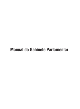 Manual do Gabinete Parlamentar - Portal do Servidor