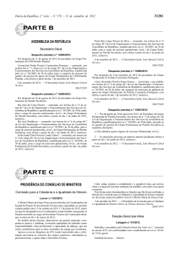 Listagem de Apoios 2012