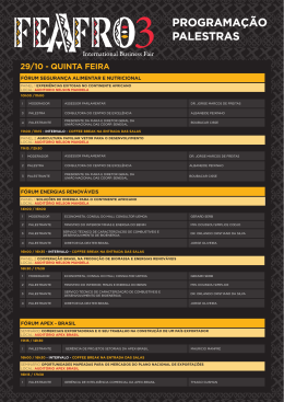 PROGRAMA&Ccedil;&Atilde;O PALESTRAS PROGRAMA&Ccedil;&Atilde;O PALESTRAS