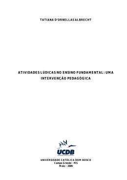 ATIVIDADES LÚDICAS NO ENSINO FUNDAMENTAL: UMA