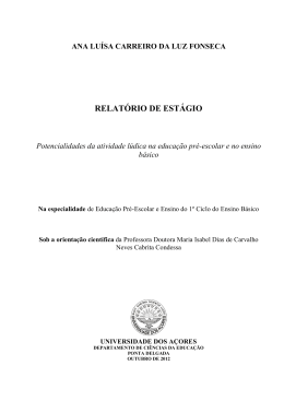 Potencialidades da atividade l&uacute;dica na educa&ccedil;&atilde;o pr&eacute;