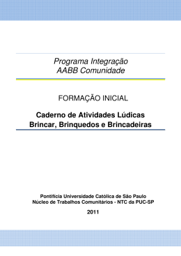 Programa Integra&ccedil;&atilde;o AABB Comunidade
