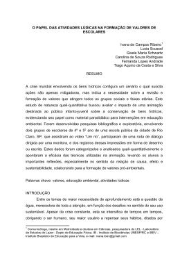 O PAPEL DAS ATIVIDADES LÚDICAS NA FORMAÇÃO DE