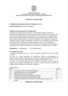 Resposta aos recursos das provas de T&iacute;tulos e Did&aacute;tica II