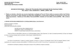 Editais 028 e029/DIE/2013 - Pol&iacute;cia Militar de Santa Catarina