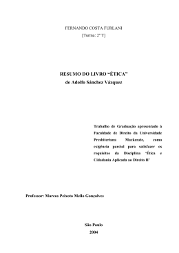 Livro Ética - Adolfo S. Vazquez