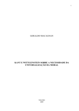 geraldo macagnan kant e wittgenstein sobre a