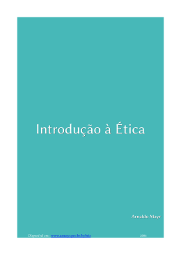 Introdu&ccedil;&atilde;o &agrave; &Eacute;tica