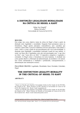 A DISTIN&Ccedil;&Atilde;O LEGALIDADE-MORALIDADE NA CR&Iacute;TICA