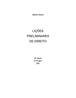 Lições Preliminares de Direito - Miguel Reale