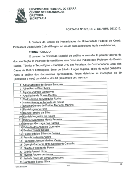 Portaria nº 72, de 24 de abril de 2015