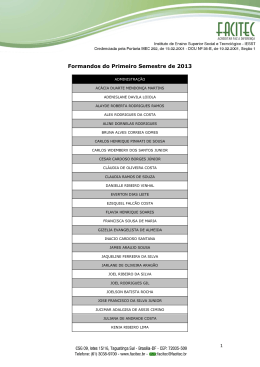 Formandos do Primeiro Semestre de 2013