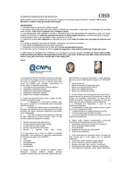 OLIMP&Iacute;ADA BRASILEIRA DE BIOLOGIA