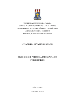 Dialogismo e polifonia em enunciados publicit&aacute;rios.