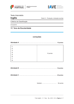 Ingl&ecirc;s 11 2014 III COT