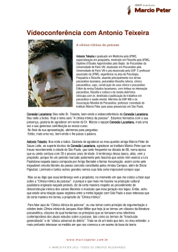 Antonio Teixeira A cl&iacute;nica ir&ocirc;nica da psicose