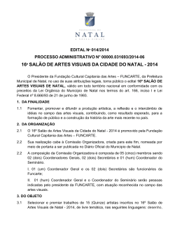 edital 16 sal&atilde;o de artes visuais de natal