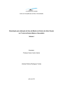 Disserta&ccedil;&atilde;o para obten&ccedil;&atilde;o de Grau de Mestre em