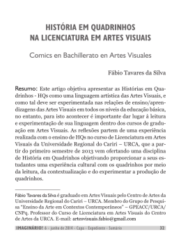 hist&oacute;ria em quadrinhos na licenciatura em artes visuais