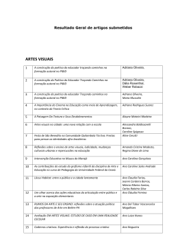 ARTES VISUAIS - confaeb 2015