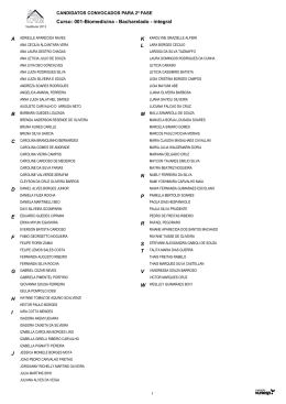 Curso: 001-Biomedicina - Bacharelado - integral