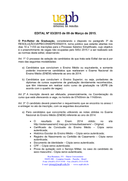 Edital SESu n&ordm; , de de janeiro de 2010