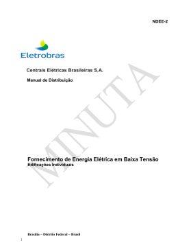 Fornecimento de Energia El&eacute;trica em Baixa Tens&atilde;o