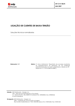 LIGA&Ccedil;&Atilde;O DE CLIENTES DE BAIXA TENS&Atilde;O