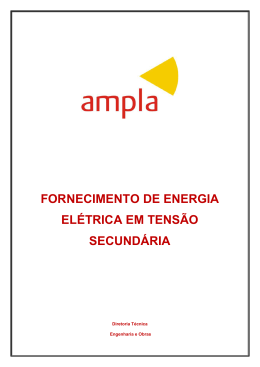 fornecimento de energia el&eacute;trica em tens&atilde;o secund&aacute;ria