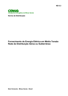Fornecimento de Energia El&eacute;trica em M&eacute;dia Tens&atilde;o Rede