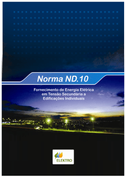 ND.10 &ndash; Fornecimento de energia el&eacute;trica em tens&atilde;o