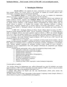 1 - Instala&ccedil;&otilde;es El&eacute;tricas
