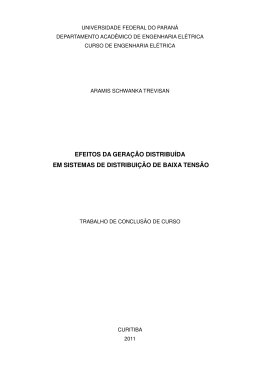 efeitos da gera&ccedil;&atilde;o distribu&iacute;da em sistemas de distribui&ccedil;&atilde;o de baixa