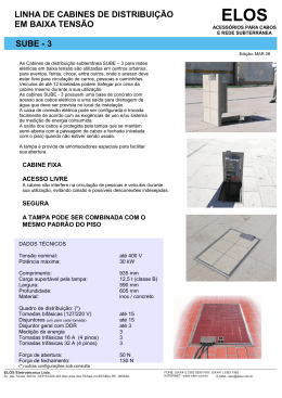 catálogo sube-3 - ELOS Eletrotécnica Ltda.