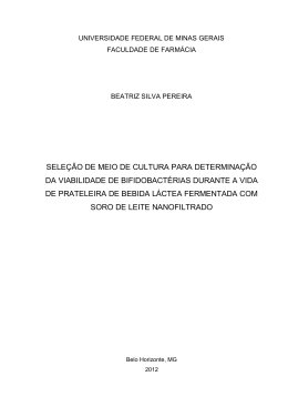 sele&ccedil;&atilde;o de meio de cultura para determina&ccedil;&atilde;o da viabilidade de